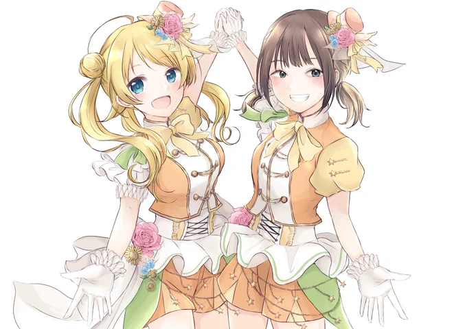 フラスタイラストはこんな感じです!カードイラストの様に、パレードへ誘うようなイメージとのことで元気いっぱいに描かせて頂きました! 