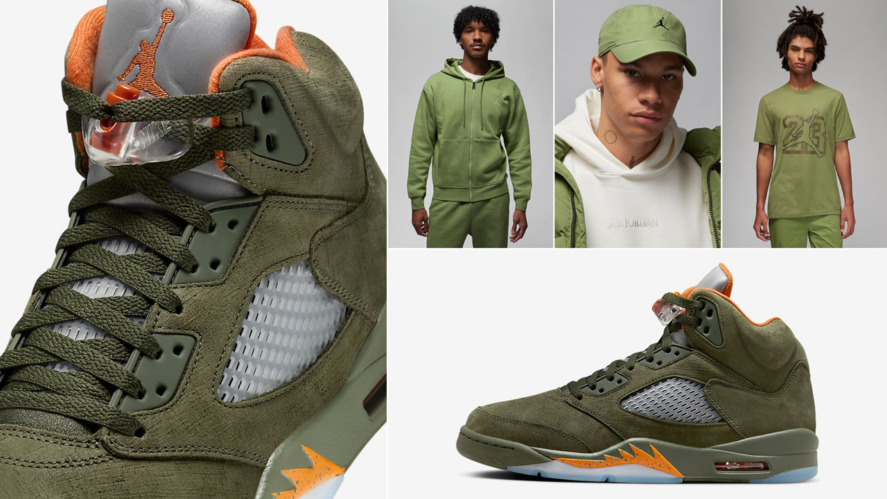 SneakerFits on X How to Style the Air Jordan 5 Olive With Matching Outfits https t 2ngN5pKCQN https t QNrRpRZph0 X