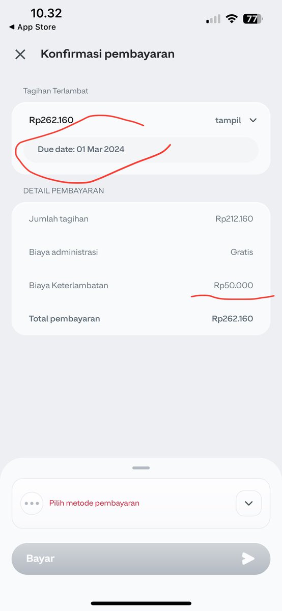 Chechrist26's tweet photo. Nyobain bayar token pake gopaylater. Kelupaan bayar sehari denda sampai 50rebu. Pinjol Legal aja sadis bgni denda nya
Apalagi yg gak legal ya ? 
Klo tau ada denda sesadis ini saya gak akan coba pakai dari awal
Cc : @gopayindonesia 

@gopayindonesia https://t.co/IrDznkIm9x