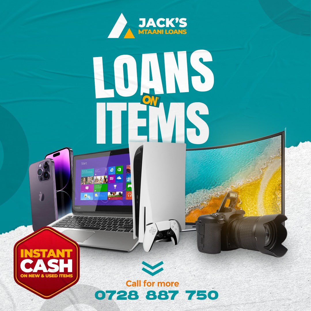 Hi,You can get Quick Instant Cash Loans on your Household Electronics,Tv Screens,Home theaters,Laptops,iPhones and all Apple accessories.Send photos of the Electronic on WhatsApp 0728887750 Kevin kiptum Morgan Freeman Andrew kibe Kisii TikTok