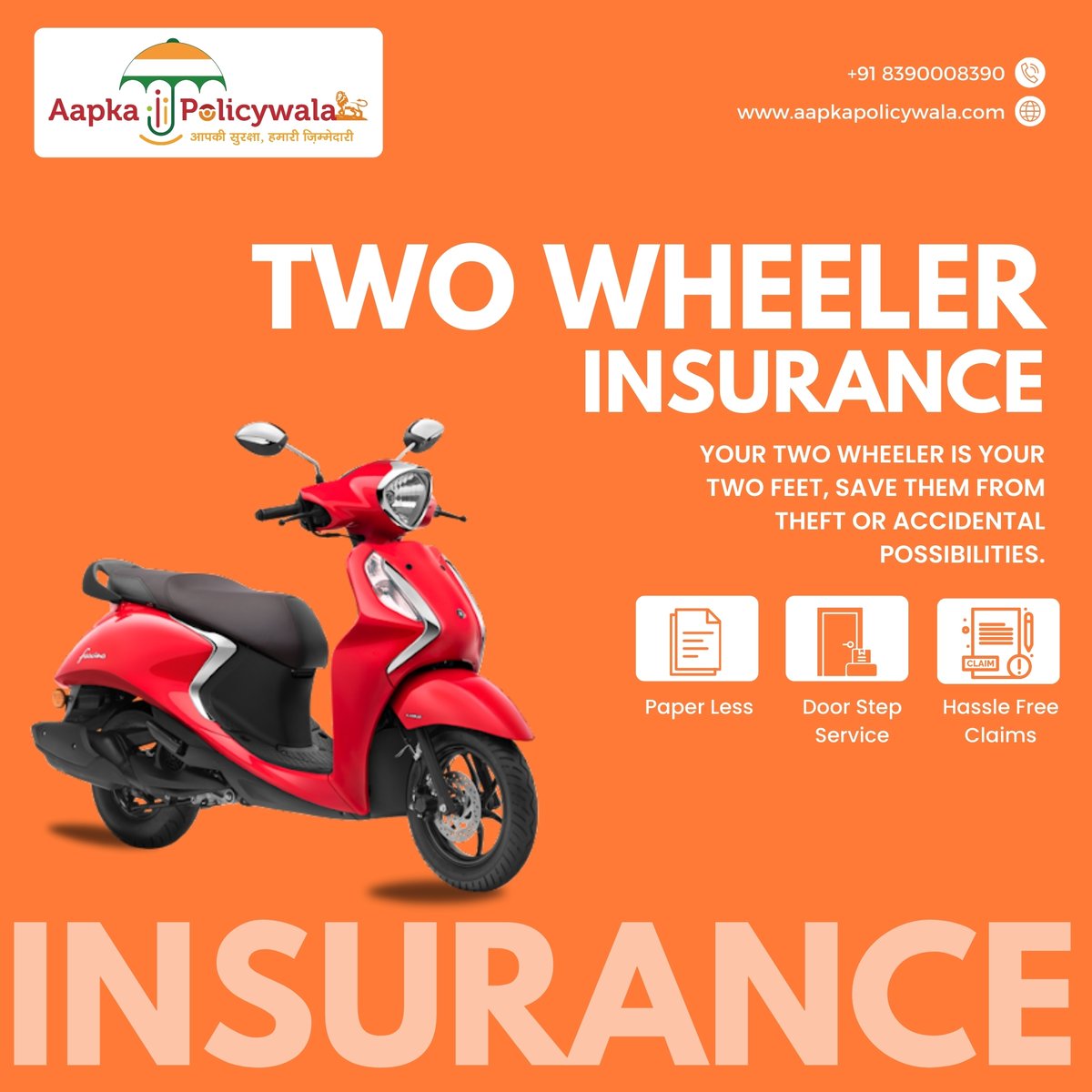 aapkapolicywala's tweet image. Your two-wheeler is like your second pair of feet - protect it from theft and accidents with the right insurance. 🏍️ Keep your ride safe, secure, and ready for the road ahead.  #TwoWheelerInsurance #insurancesafety #Ridewithconfidence #insurancepolicy #insurance #aapkapolicywala