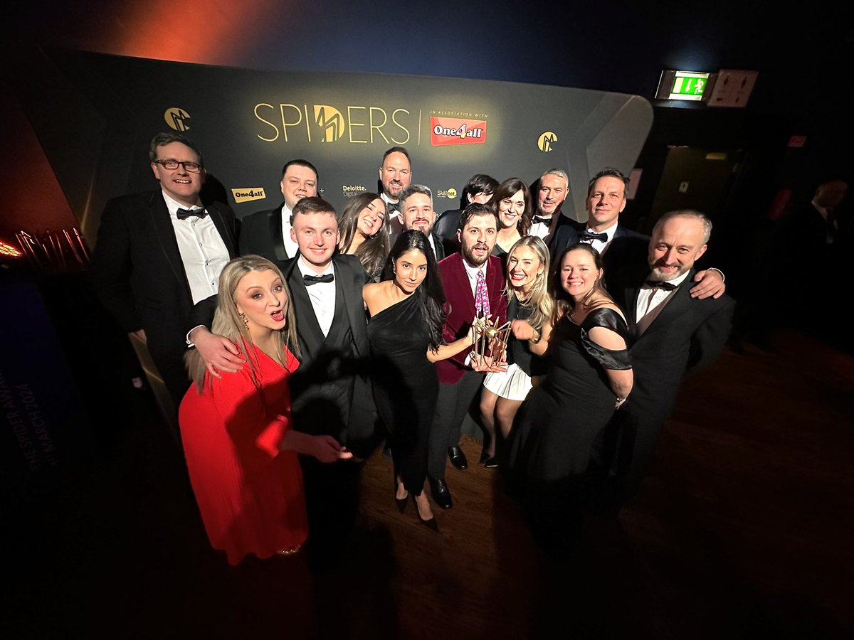 Thrilled &amp; honoured to win Large Agency of the Year for the second year running 🏆 🕷️ #spiders24
