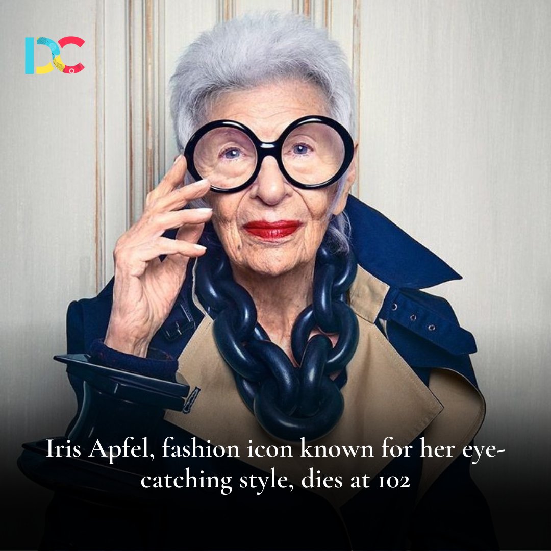 Iris Apfel, a textile expert, interior designer and fashion celebrity known for her eccentric style, has died. She was 102.
.
.
.
#irisapfel #styleicon #fashionicon #popicon #americanicon #rip #celebrity #iris #apfel #encentric #fashionworld #sclhocking
