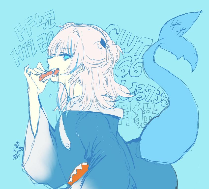 #今月描いた絵を晒そう 
2月畫的~
壽司郎的活動搞笑感想圖居多WW

#gawrt #gawrgura 