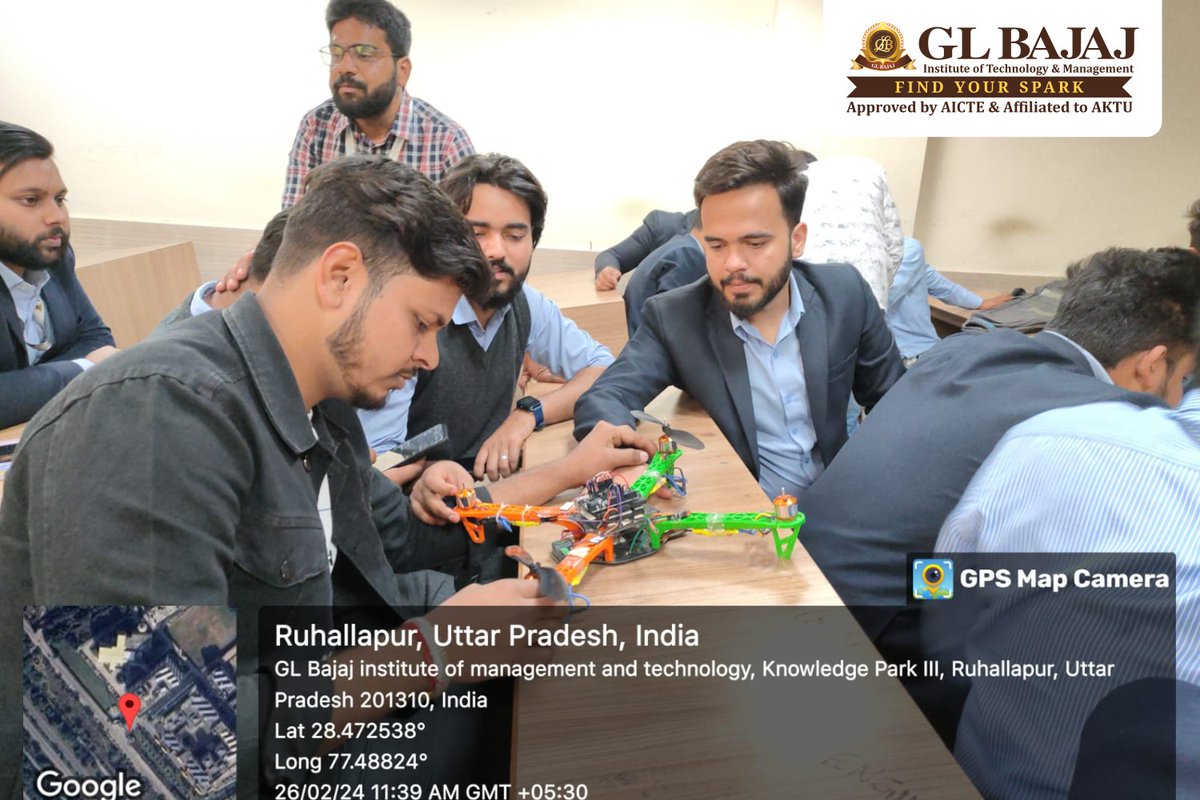 glbajaj's tweet photo. @GL Bajaj Institute of Technology and Management(GLBITM)'s Department of Mechanical Engineering organized a One-day Boot Camp on Drone Technology and Fundamentals in Collaboration with Vymanik Aerospace supported by StartInUP and AKTU.
#GLBajaj #GLBITM #drones #AKTU #StarInUP https://t.co/fXFkHMYbwK