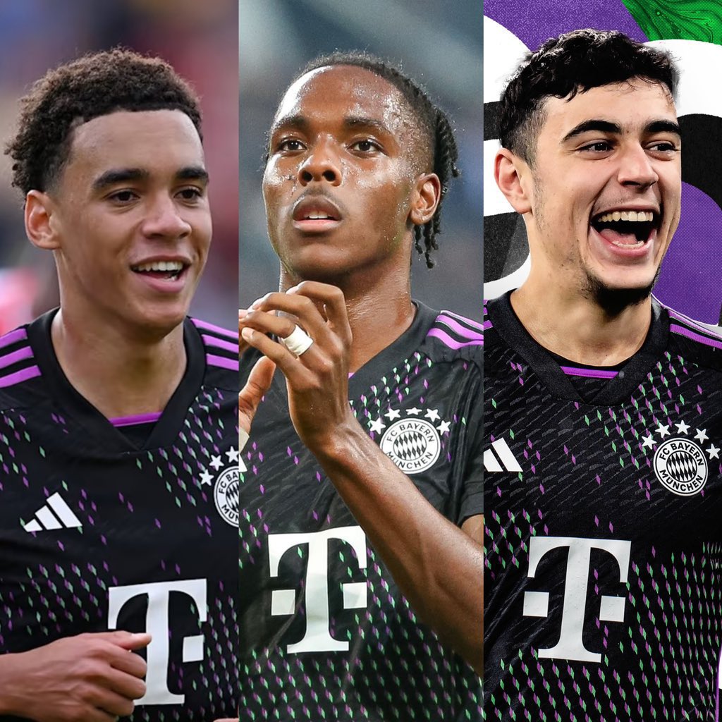 Bayerns future is in safe hands 🙌🏽 

🇩🇪 Jamal Musiala (21) 
🇫🇷 Mathys Tel (18) 
🇩🇪 Aleksandar Pavlovic (19)
