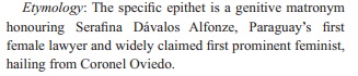 New SpiDiverse <a href="/BINCOnpo/">BINCO</a> paper yday. 

Three new species of orb weaver (Araneidae) from Paraguay, fabulous illustrations from talented undergrad student IPG. 

All species named after prominent women in Paraguayan history, see paper:

researchgate.net/publication/37…

@paralatierra