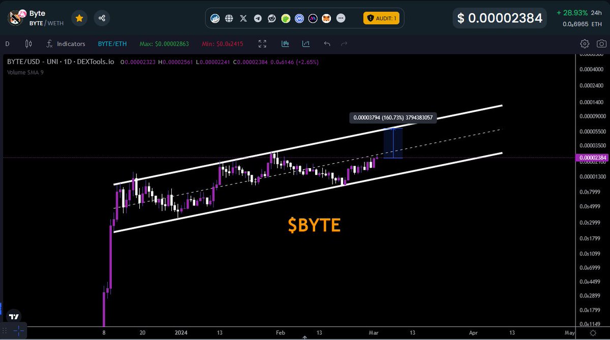 $BYTE is likely the most undervalued project in crypto right now.