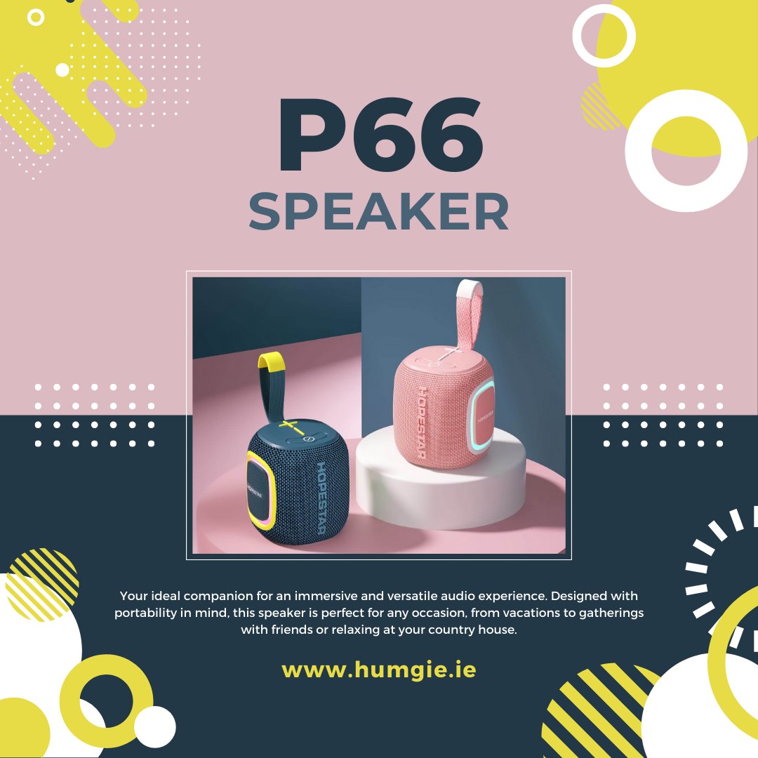 hugmie_official's tweet image. Take your music anywhere with the Hopestar P66 Portable Bluetooth Speaker! 🎶 Compact yet powerful, this speaker delivers high-quality sound for all your adventures. #PortableBluetoothSpeaker #Hugmie #MusicOnTheGo #WirelessSound