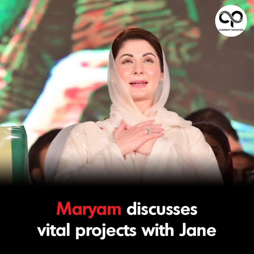 The new Punjab Chief Minister, <a href="/MaryamNSharif/">Maryam Nawaz Sharif</a>,on Friday met with British High Commissioner Jane Marriott and held discussions on important topics like education, development, and climate change.
<a href="/ZeshanMalick/">Zeeshan Malik</a> 
<a href="/SaniaaAshiq/">Sania Ashiq</a> 
#Cmpunjab #MaryamNawaz #education #development #climate