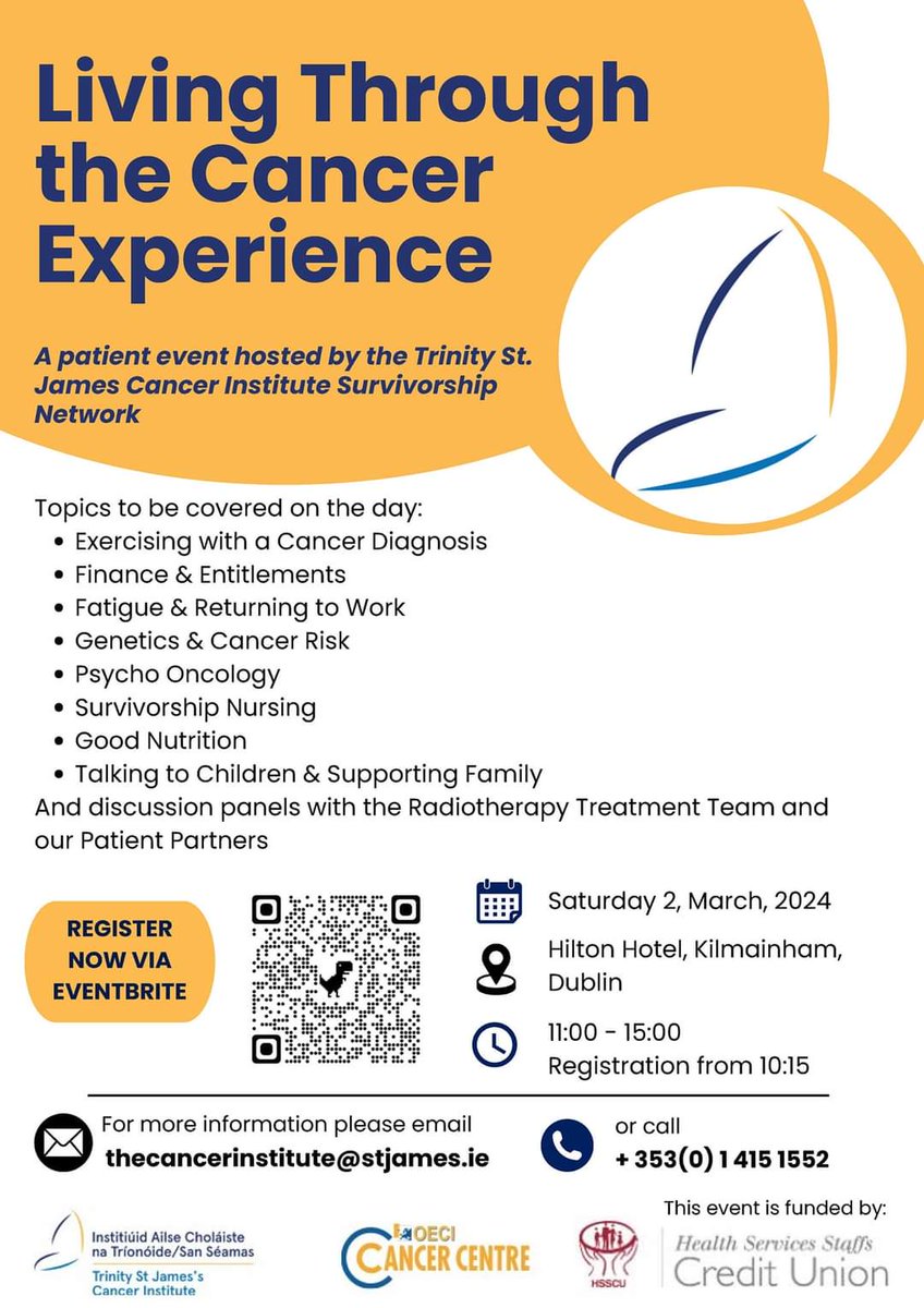 Lynchsyndromirl's tweet image. Delighted to be joining other patient charities &amp;amp; organisations as we come together to support people who are living with cancer
for this great @CancerInstIRE patient event. It&apos;s set to be a fantastic day of listening and learning! 🤓🙌❤️ #CancerCommunity #PatientSupport