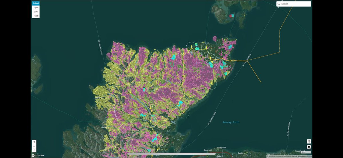 Sneak peak of #ofgemsif REACT Sprint 5: Extension of the data test area up to #Orkney; ability to view circuit loadings + generation/demand headroom; styling + labelling improvements in different base maps- and a peat layer option.