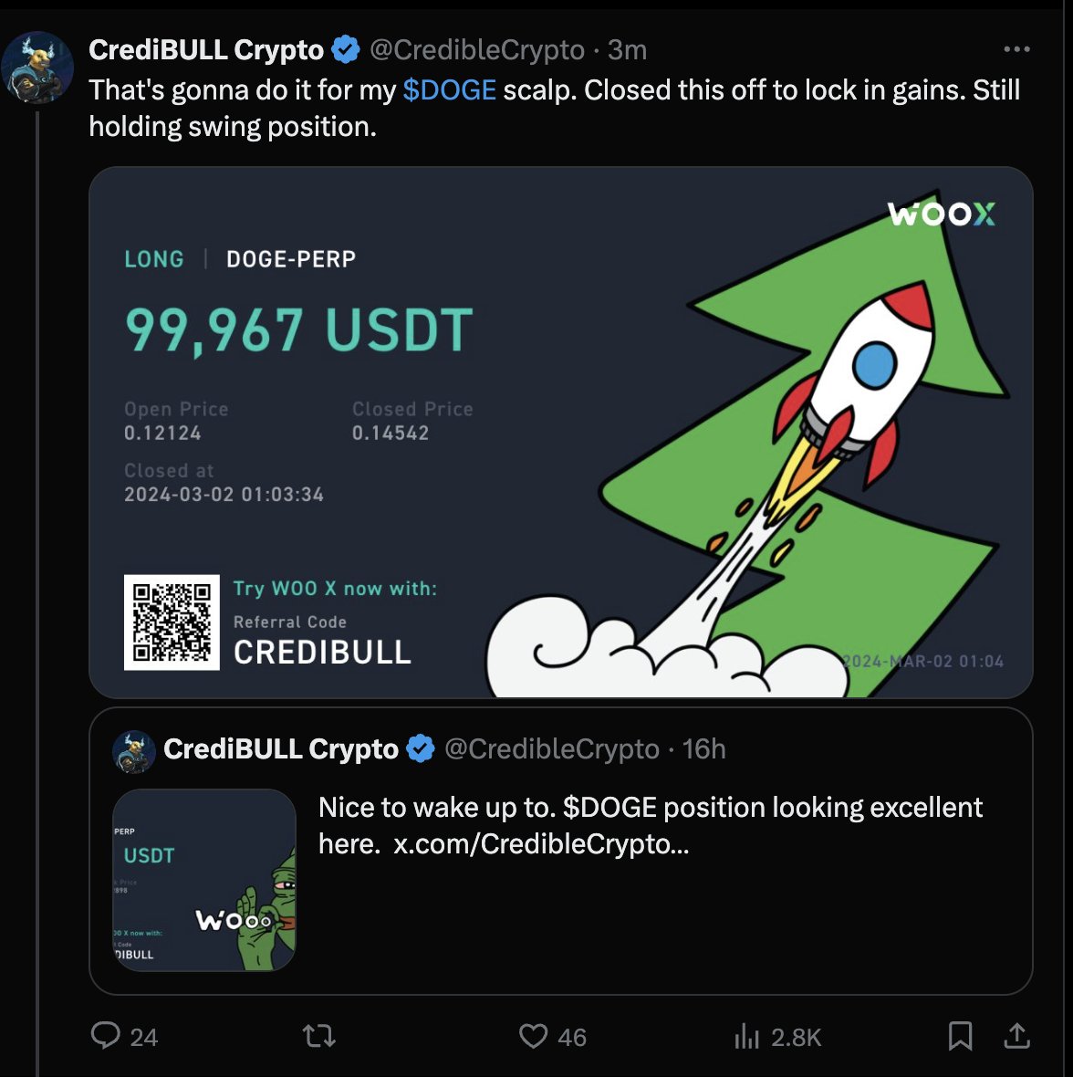 10k risked (max drawdown was 8k), 100k profit in under 48 hours, for an  effectively 10R trade, with entry publicly shared here as well. You guys  want a video where I break