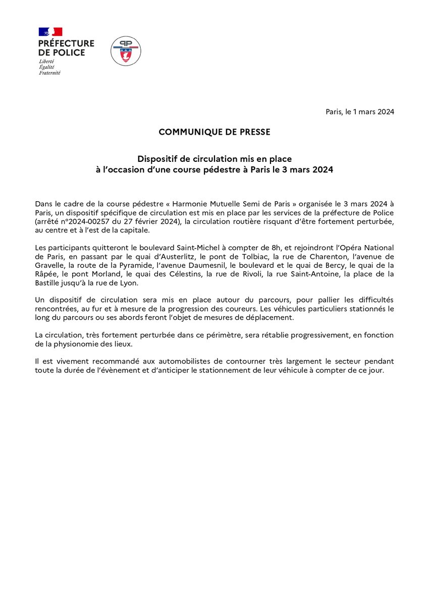 Préfecture de Police tweet media