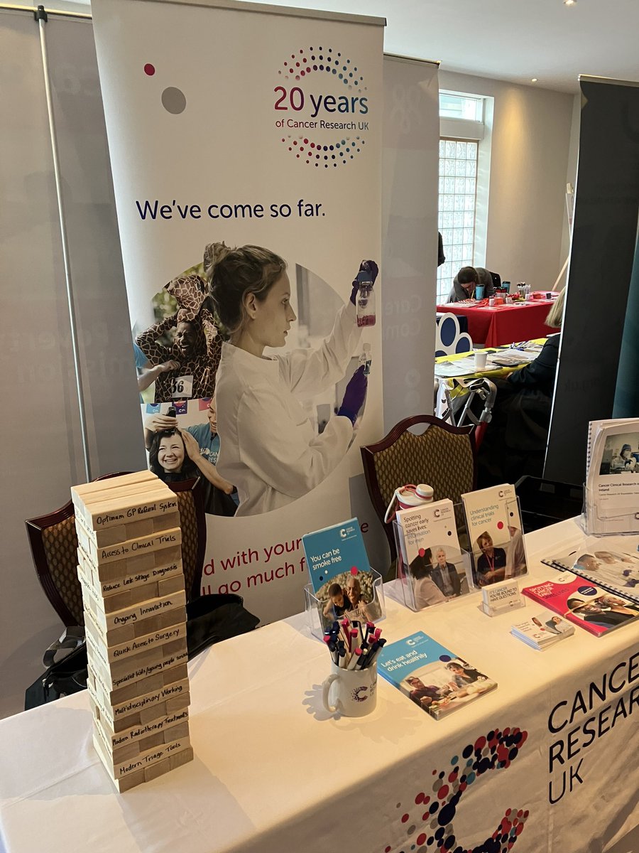 All set for a great day at the #APNI24. Come and visit the @CR_UK stand to find out why we urgently need to stabilise and transform cancer services in NI by funding and implementing the cancer strategy.