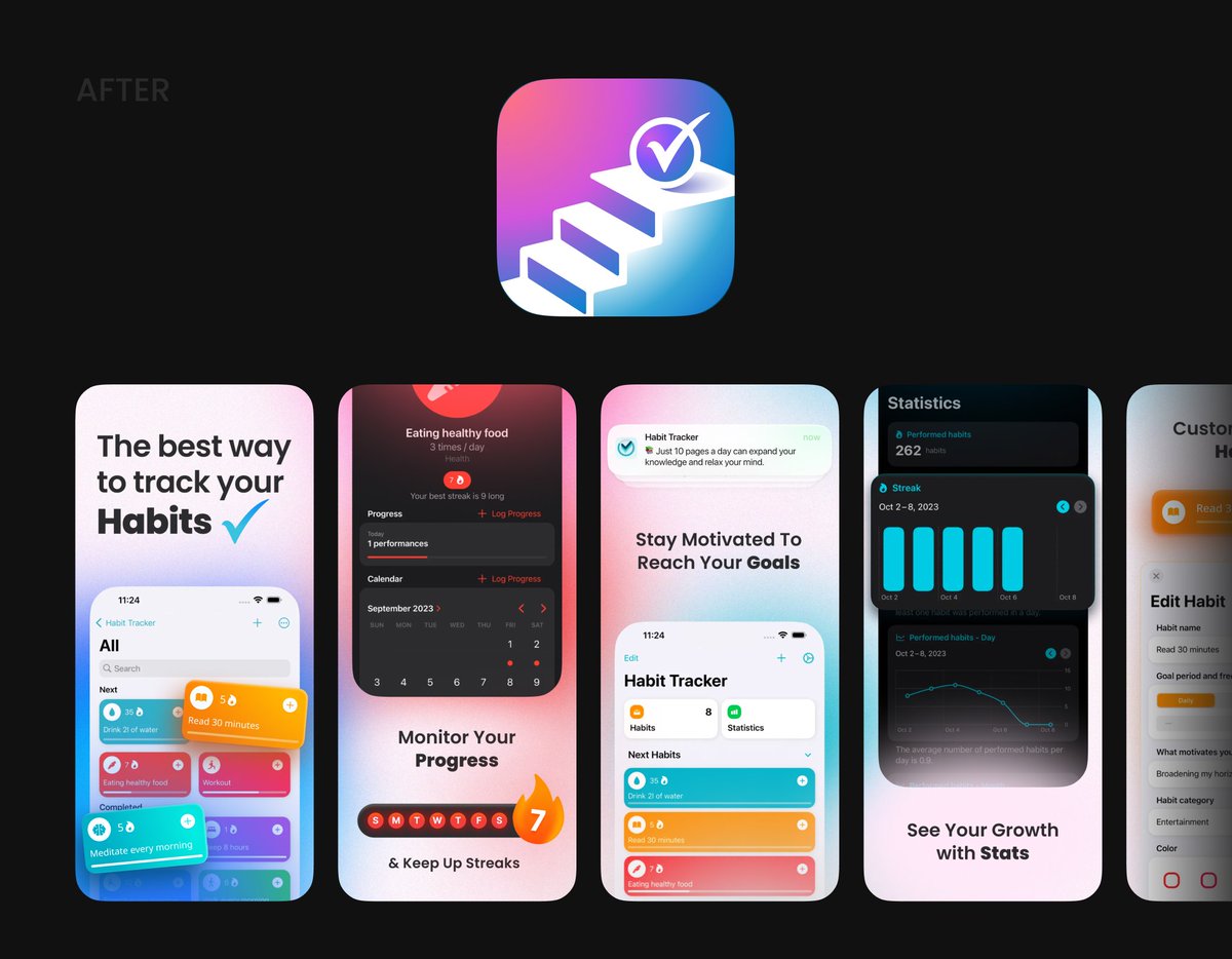 Hey <a href="/SimoneMontalto/">Simone Montalto</a>! Updated the graphics for your Habit Tracker, hoping it helps boost your conversion. If you like it, hit me up in DMs, I'll send over the design file 😊.
#buildinpublic