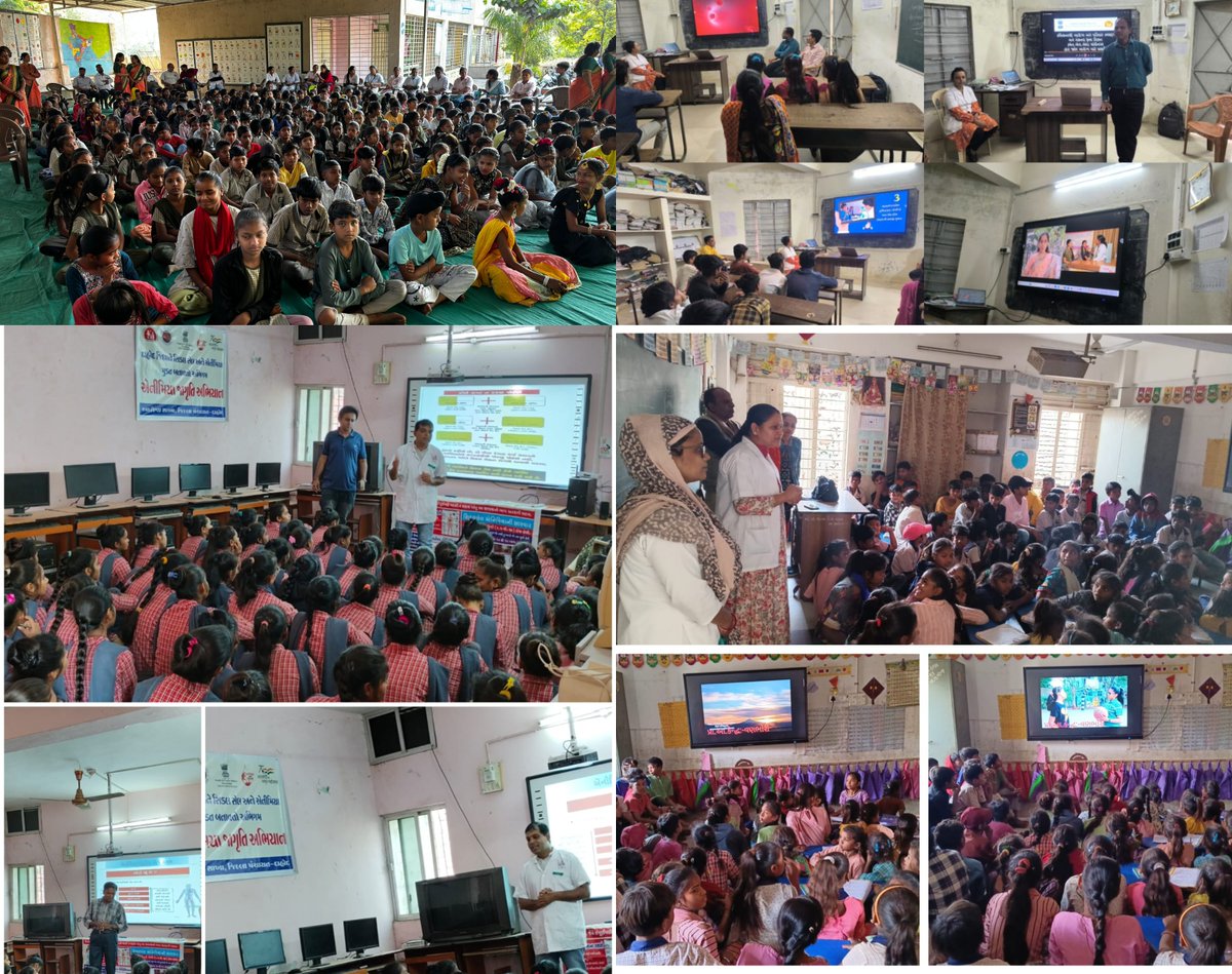 District Panchayat Dahod has today launched Anemia Jagruti Abhiyaan for raising awareness against Anemia & Sickle cell anemia. Health team will monthly visit schools for raising awareness among students through use of audio-visual medium. @GujHFWDept