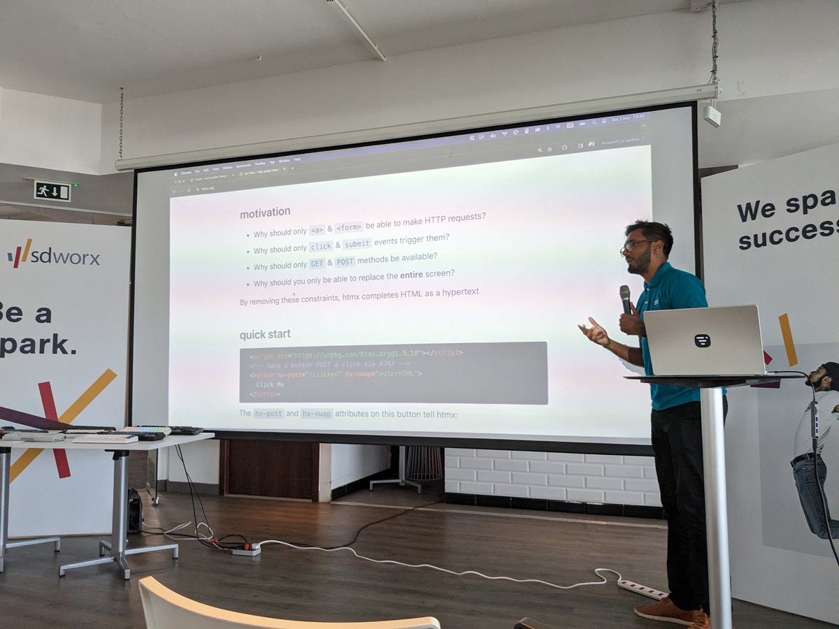 smearthelove's tweet image. Super cool and interesting talk on HTMX by @mk_jules !! Absolutely enjoyed the great explanation! Thanks @mk_jules 👍 #frontendmu #mauritius