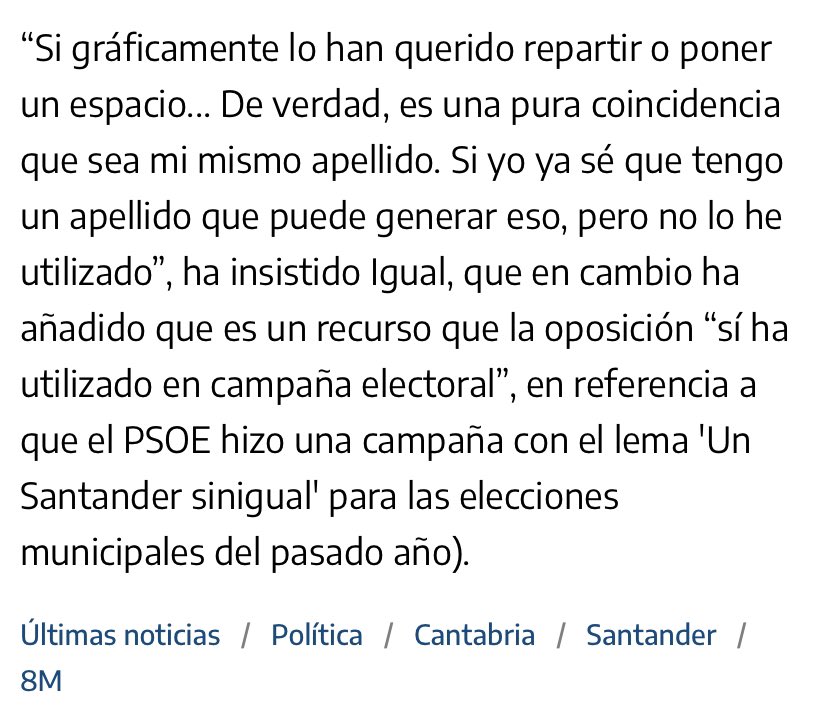 fergodani's tweet photo. Señora @gemaigual, el cartel ‘Una Santander #sinigual’ lo pagó el PSOE y tenía un significado, nuestro amor a la ciudad y nuestra ambición de que sea sobresaliente; ud. usa el #8M para autobombo, con un mensaje inconexo y sin sentido, con dinero de todos los santanderinos. https://t.co/EY8HZAkfud