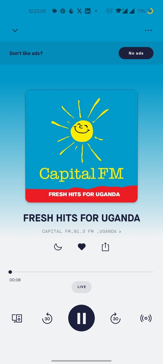 @CapitalFMUganda @DjNyowe Locked 🔒 in,blasting Morgan Heritage tunes, #RIPPeetah #HeritageForLife #RuffCuts