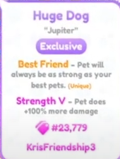 We're looking for THIS huge dog in PS99!!! It's gotta be out there somewhere! He's willing to pay a 20mil gem reward to whoever finds it! He hatched it from one of my codes I bought and wants it back! Share plz! @Kristian16X @eazynow @TheGamer_Mum @SizzlesJellyQn @BuildIntoGames