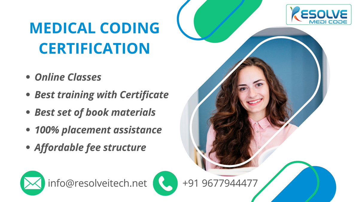ResolveMedicode's tweet image. Ready to elevate your career in healthcare? Unlock endless opportunities with a Medical Coding Certification!Don't wait–enroll now and become a certified coding expert!
medi-code.in/training/medic…
#MedicalCodingCertification #MedicalCodingTraining #MedicalCodingCourse #MedicalCoder
