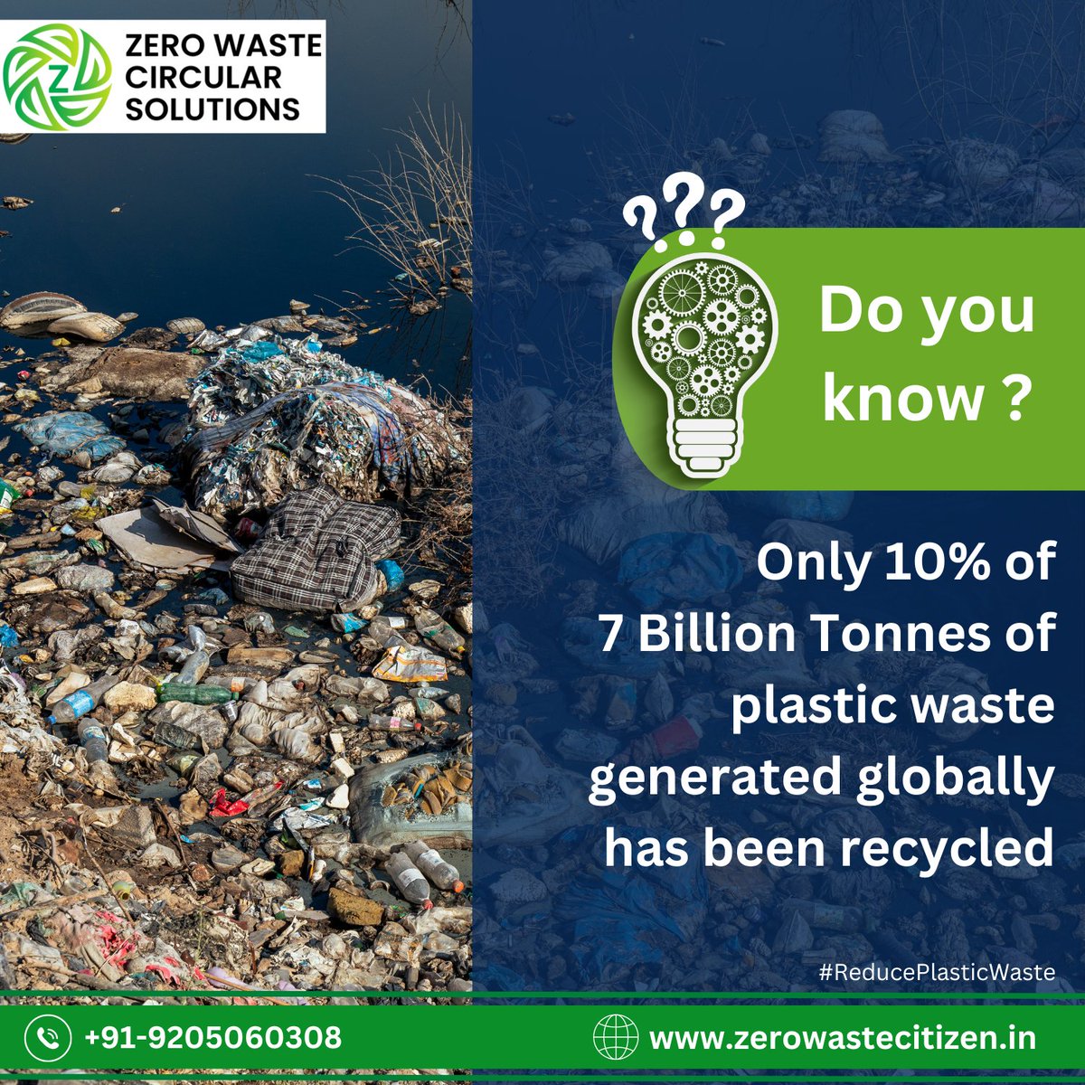 ZWCSolutions's tweet photo. Fact check: Out of 7 billion tonnes of plastic waste produced worldwide, a mere 10% gets recycled. Let's step up our recycling efforts and make a positive impact on the planet! 🌍

#PlasticWaste #RecyclingEfforts #EnvironmentalImpact #Sustainability #GlobalPlasticCrisis #GoGreen https://t.co/FSLUAye7rP