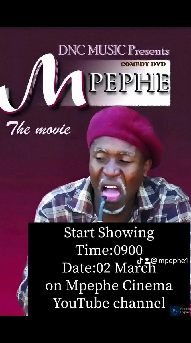 AlfredMokoena1's tweet photo. Mpephe the Movie episode 1
Will start showing today
Time: 09:00
Date 02 March 2024
Only on Mpephe Cinema YouTube channel don't forget to share, like and subscribe for more of our movies to watch press 👉https://t.co/Y3Lr4Zl3pp https://t.co/vWBswW4nss