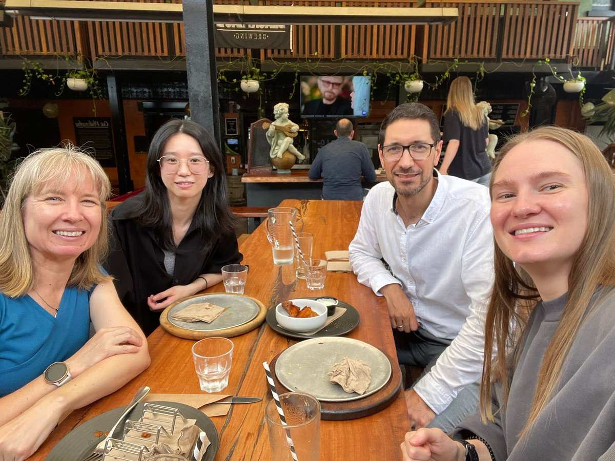 Reunion with Anne, Gus and Angelina to celebrate Angelina’s first paper published on Journal of Water process Engineering.
Iron nanoparticle coating and plasma-activated water cleaning as a bio... sciencedirect.com/science/articl…