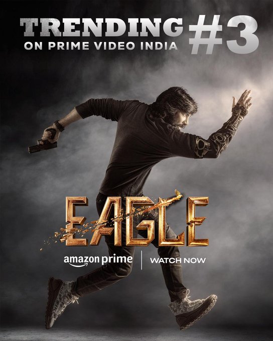 #Eagle's Extravaganza in #OTT platform

#EagleOnPrime @Raviteja_offl @Karthik_gatta @vishwaprasadtg @peoplemediafcy @vivekkuchibotla @KavyaThapar @anupamahere @pnavdeep26 @VinayRai1809 @RajaS_official @Sri_Avasarala @davzandrock #KarmChawla @TeluguFunda #telugufundalatestnews