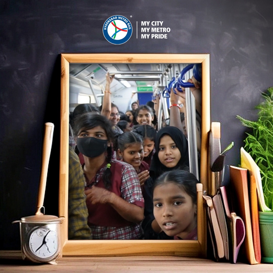 ltmhyd's tweet photo. Capturing the joy of student exploration on Hyderabad Metro's Joy Ride. From Musheerabad Metro Station to MGBS Metro Stations, it's all about fun and discovery on the metro.
#MetroJoyRide #ExperienceHyderabad #MetroEvent #MGBSMetroStation #MusheeradabadMetroStation #ManaMetroManaSafety #ManaMetroManaPride #HyderabadMetroRide #MyCityMyMetroMyPride #MetroRail