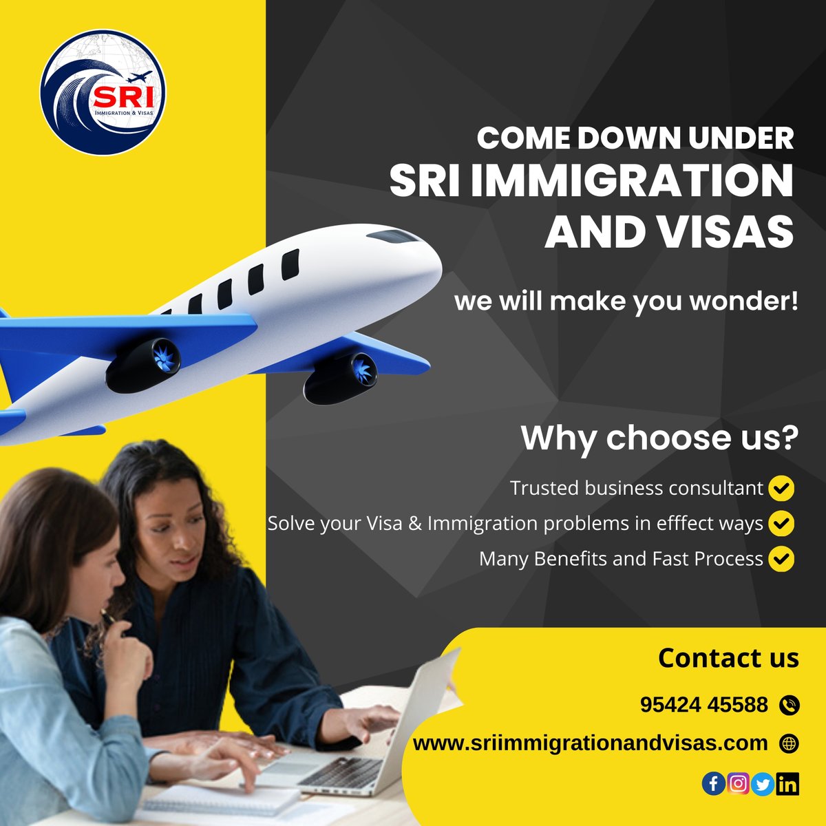 Unlock wonders Down Under with Sri Immigration and Visas! 🌏✈️ Trusted consultants, efficient solutions, and a fast process await.

#DownUnderDreams #Sriimmigrationandvisas #BestImmigrationConsultant #VisaConsultants #SRIImmigrations #TrustedConsultant #OpportunityAbroad