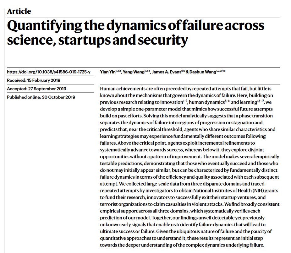 Only some people learn from their mistakes, but they are the ones that get good.

You can tell by the 2nd failure whether someone is learning how to succeed through refinement or just flailing. It is true for startups, scientists &amp; even terrorist attacks. static1.squarespace.com/static/5877ca6…
