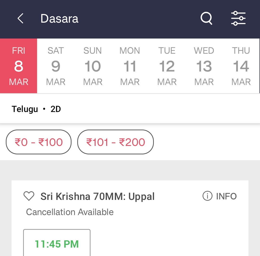 #Dasara & #Karthikeya2 Re-Release Bookings Opened