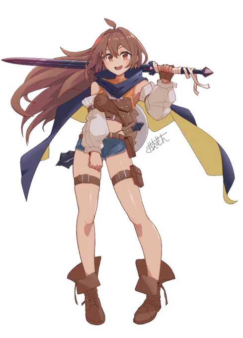 これはリハビリで描いたソードワールド用の立ち絵 #TRPG 