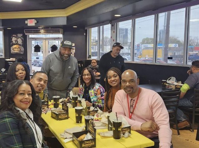 Early dinner with Region IV while in Houston. Had a chance to checkout Trill Burgers and take a pic with Bun-B! PA PA I keep yelling it…. Burgers were great! <a href="/PrincipalMBanks/">Monnique Banks</a> <a href="/AbramJoseph5/">Abram Joseph</a> <a href="/DWCarterHS/">Dallas Carter High School</a> <a href="/charapace08/">Chara Pace</a> <a href="/WHHighSchool/">Wilmer-Hutchins HS</a>