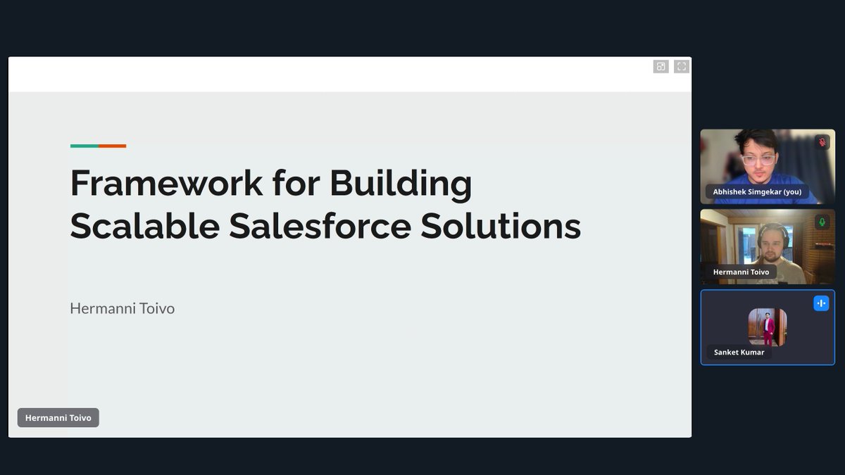 @HydArchitects Trailblazer Community Meetup is underway with Salesforce CTA 'Hermanni Toivo'. #SalesforceSaturday