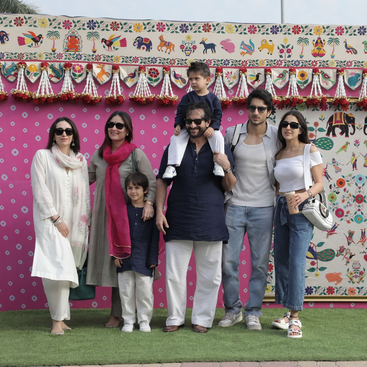 Sai Ali Khai with family at Anant Ambani and Radhika Merchant's Wedding #ambaniwedding #billionairewedding #radhikamerchant #saialikhan