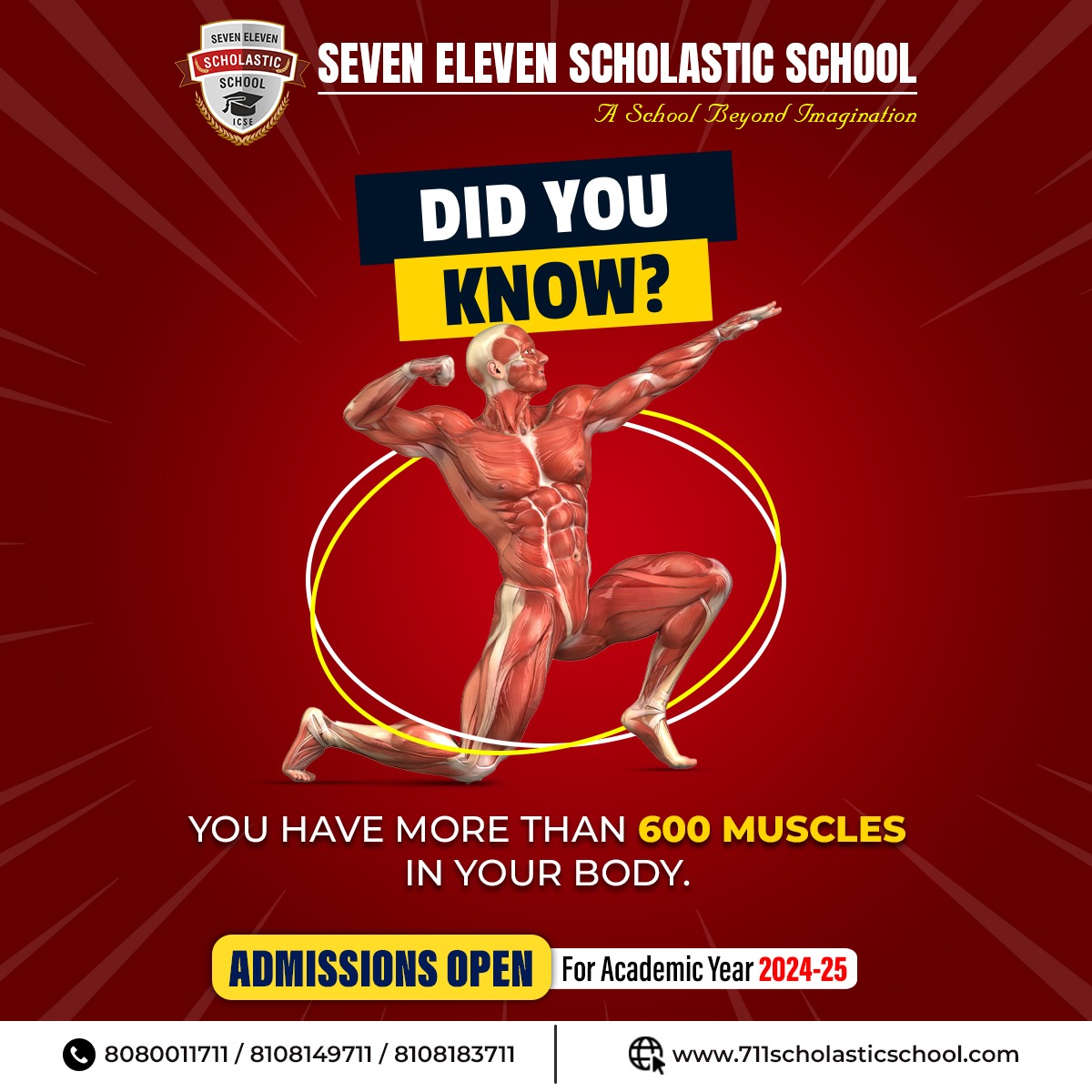711scholasticS's tweet photo. Did you know?

#scholastics #sess #childcentric #icse #preprimary #primary #secondary #teacher #students #explore #muscles #social #didyouknow #miraroad https://t.co/OO3hMoRlUc