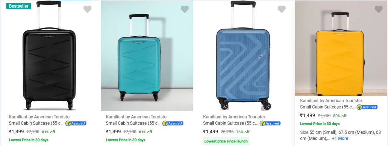 Kamiliant by American Tourister Kam Triprism Sp Cabin Suitcase 4 Wheels -  22 inch Red - Price in India | Flipkart.com