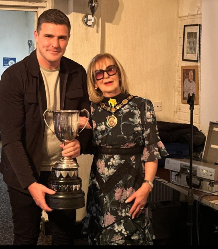 CONGRATULATIONS TO Kyle Letheren being the Recipient Edgar Andrews Award for outstanding Sporting Achievements in his village of Dafen. Llanelli  West Wales last night <a href="/drfc_official/">Doncaster Rovers FC</a>