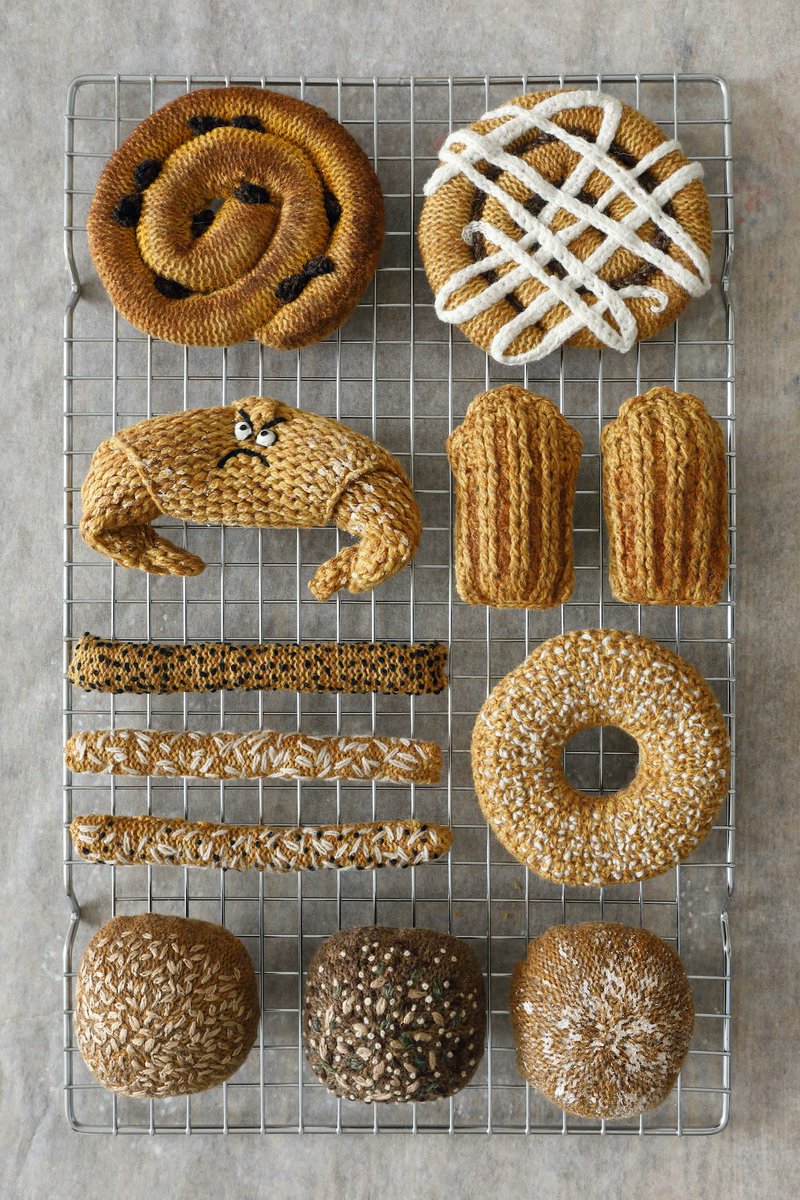 Welsh born textile artist and knitwear designer Kate Jenkins creates fun crochet/knit 'food' creations #WomensArt .