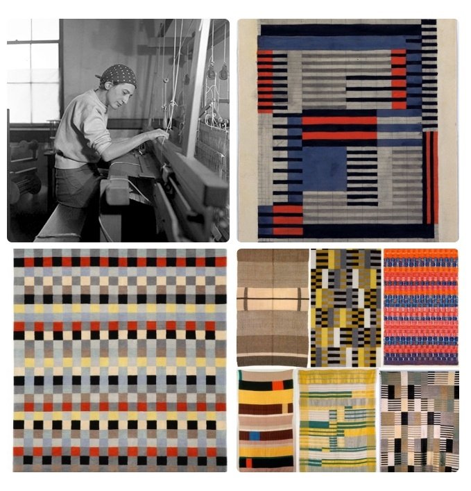 Anni Albers (1899 – 1994), German Jewish textile artist and printmaker, who left to teach in the US after the Nazis forced the closure of the Bauhaus school (1933) where she had trained and worked #WomensArt