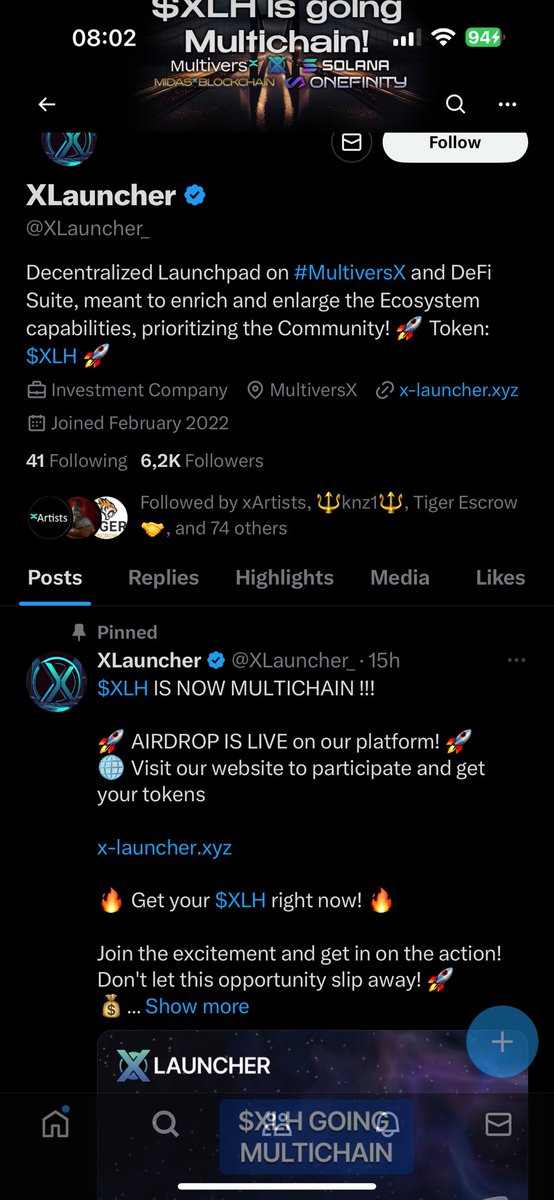 <a href="/XLauncher_/">XLauncher</a> account was hacked and is spreading scams on this moment. Let’s help the xLauncher project and community with an unfollow and report on this account hacked, plus reports for the ads

Let’s help 
@andreinec92 @RaduCosminIuli1