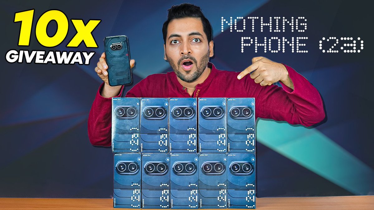 *** GIVEAWAY ALERT *** We are Doing 10x Giveaway For Nothing Phone (2a) 10 Lucky Winners Can stand a chance to win this New Phone Join Here To Participate youtu.be/VkivMmJZoaE?si…