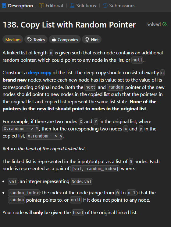 codewithjerry0's tweet photo. Day 23 of #100DaysOfCode 
DSA ->  23. Copy List with Random Pointers - [Linked List]    
C++ Easy Solution  with notes 
#DSA #LinkedList #EasySolution #codewithjerry0 #lovebabbar
@lovebabbar3
@ezSnippet

Source Code -> https://t.co/o6UXLE8uKU https://t.co/Ybs9hqOLhB