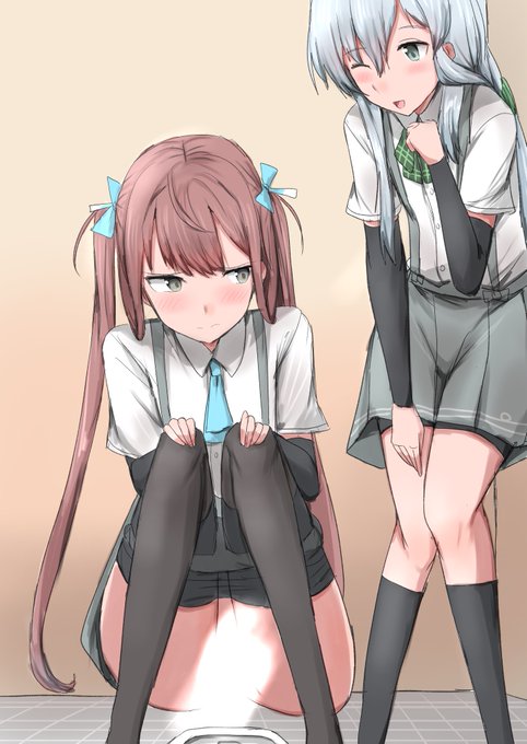 お題の朝雲ちゃんと山雲ちゃん 