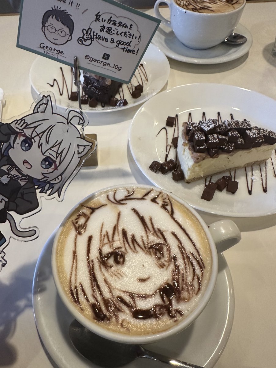 mamekenelunch's tweet image. 推しができるとラテアートにしてもらうのが習慣となってる‼️

ずっと欲しかったちゅむのアクスタもコラボカフェで手に入れたし一緒に記念撮影です🫶🫶🫶

リシューのケーキも美味しかったです🍰
happy⭐️

#ChumuNote
#リシュー
#REISSUE