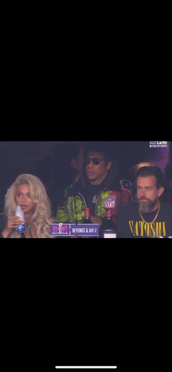 BritandCharlie's tweet photo. This was your latest buy signal. @jackdorsey at the Super Bowl https://t.co/XP4DGGxLVj