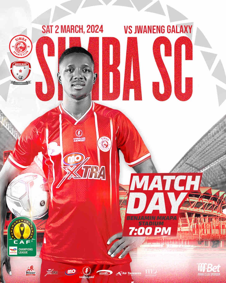 SimbaSCTanzania's tweet photo. Leo ni 𝐕𝐈𝐓𝐀 𝐘𝐀 𝐊𝐈𝐒𝐀𝐒𝐈: 𝐓𝐔𝐊𝐔𝐓𝐀𝐍𝐄 𝐋𝐔𝐏𝐀𝐒𝐎. #VitaYaKisasi #WenyeNchi #NguvuMoja https://t.co/koR4VipAbC
